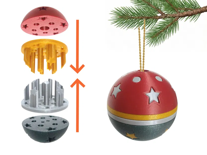 Quả châu Giáng sinh Đa Sắc - Máy in một đầu đùn - Image 1