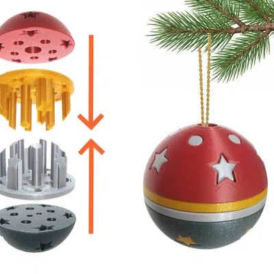 Quả châu Giáng sinh Đa Sắc - Máy in một đầu đùn