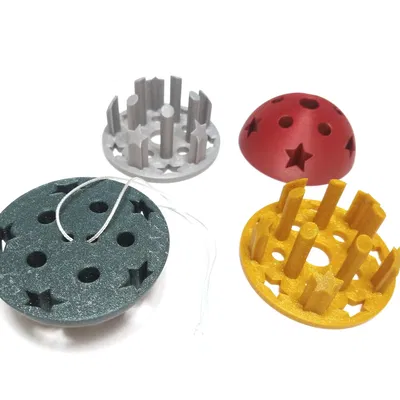 Quả châu Giáng sinh Đa Sắc - Máy in một đầu đùn