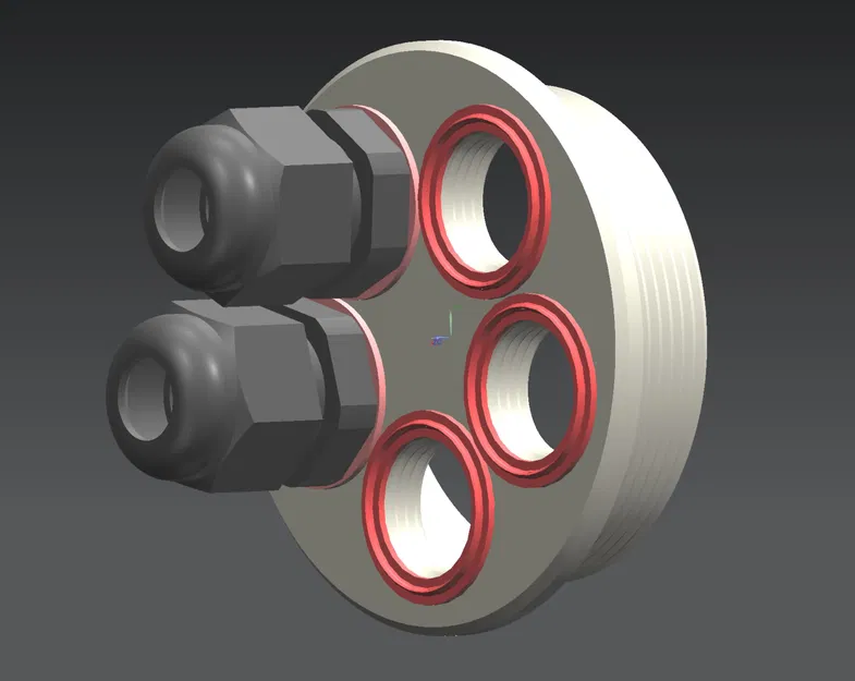 Bộ chuyển đổi nút chặn PG42 sang 5 đầu nối cáp PG9 - Image 4