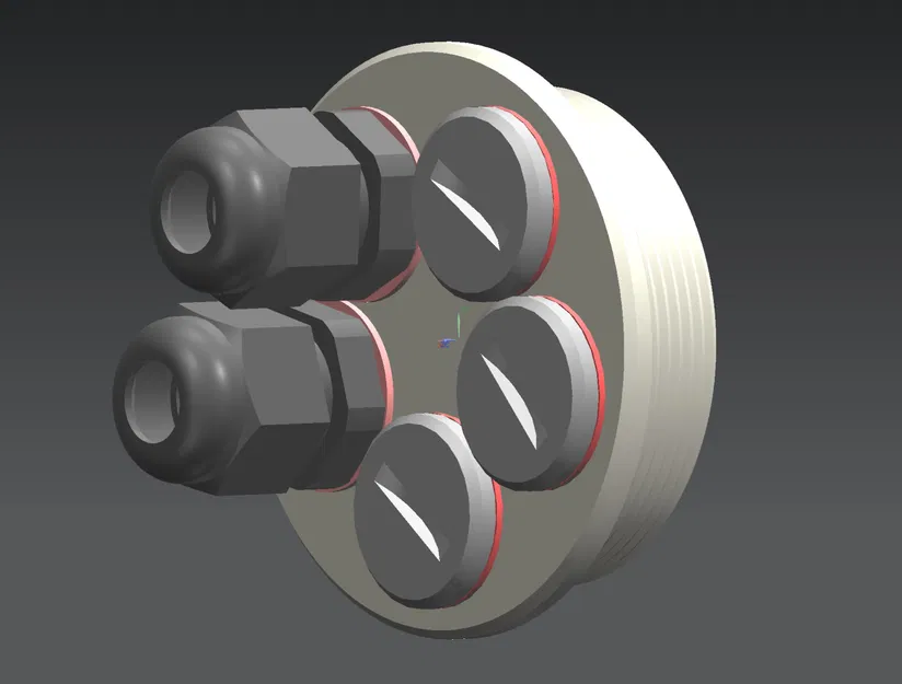 Bộ chuyển đổi nút chặn PG42 sang 5 đầu nối cáp PG9 - Image 5
