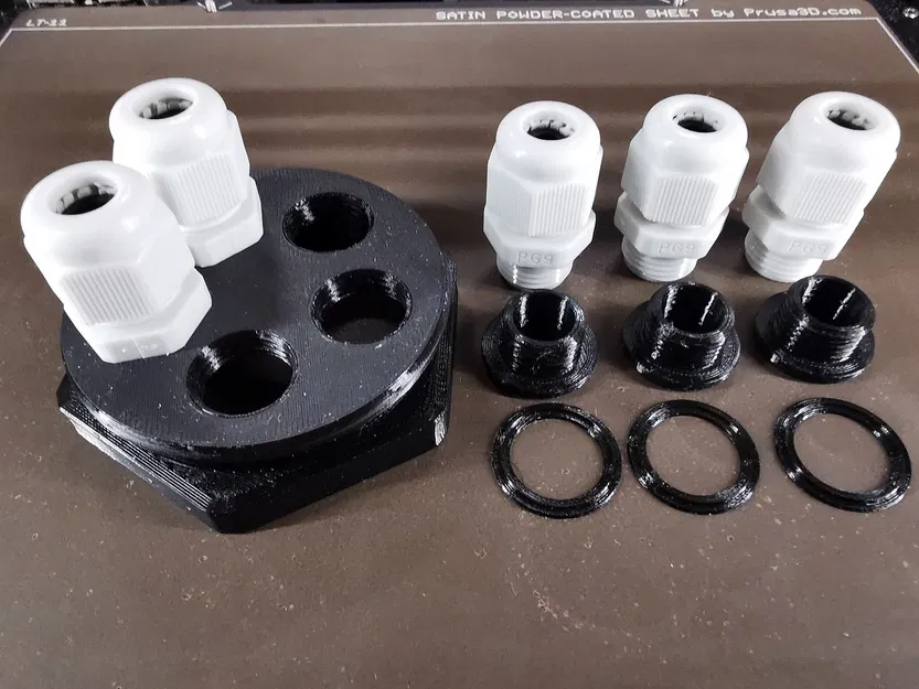 Bộ chuyển đổi nút chặn PG42 sang 5 đầu nối cáp PG9 - Image 9