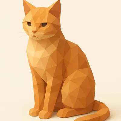 Mô hình Mèo Low poly