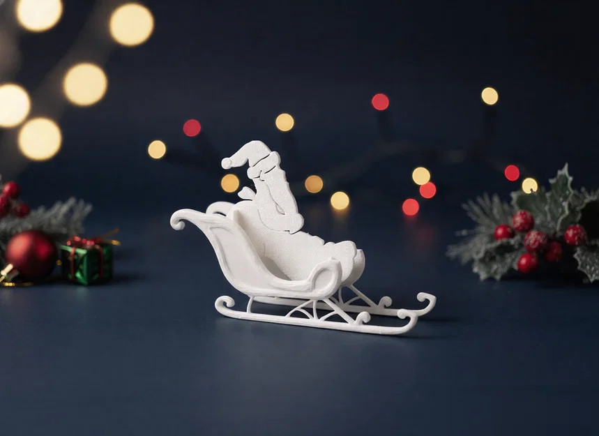 Xe Tuần Lộc Santa - Thiệp Giáng Sinh Kit Card - chỉ 16g! - Image 2