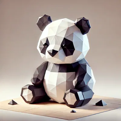 Gấu Trúc Low Poly