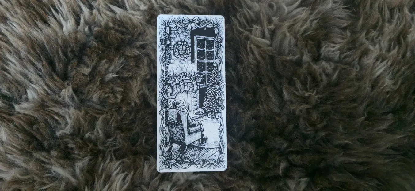 Dấu Trang Ông Già Noel Thư Giãn Bên Lò Sưởi - Image 1