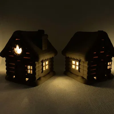 Ngôi nhà Giáng sinh Tuyết nhỏ – Trang trí nến (2 Phiên bản ánh sáng)