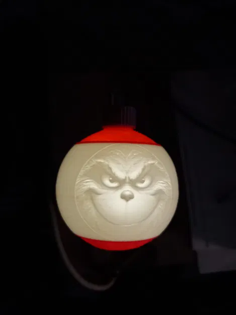 Trang Trí Giáng Sinh Grinch Lithophane Hình Quả Cầu - Image 4