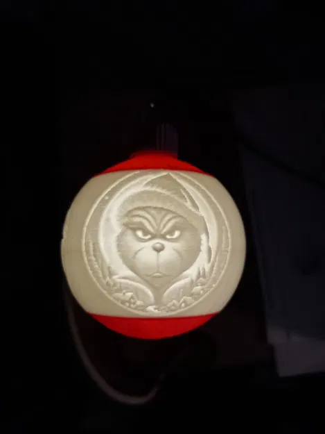 Trang Trí Giáng Sinh Grinch Lithophane Hình Quả Cầu - Image 5