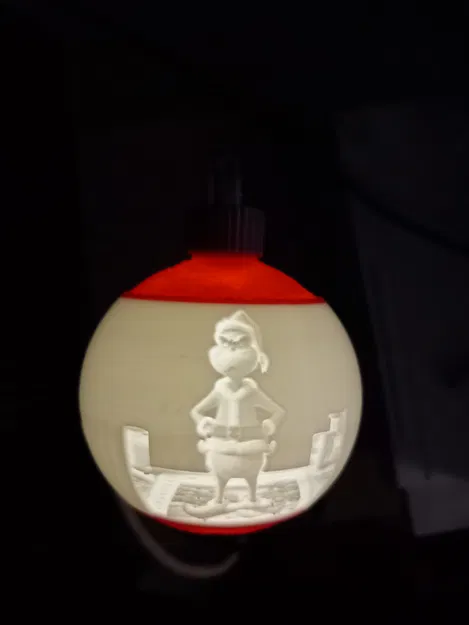 Trang Trí Giáng Sinh Grinch Lithophane Hình Quả Cầu - Image 6