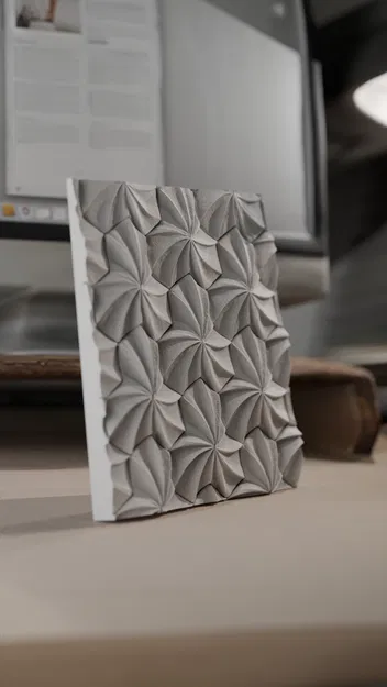 Tấm Hoa Văn Sao Lạ Mắt - Nghệ Thuật Treo Tường Origami Hình Học - Image 1