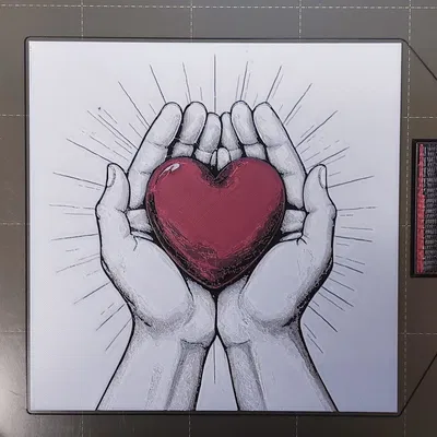 Mô hình "Heart HueForge" - Trái tim sắc màu từ HueForge