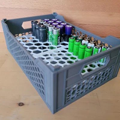 Stackable Crate Plus - Giá đỡ pin AA + AAA