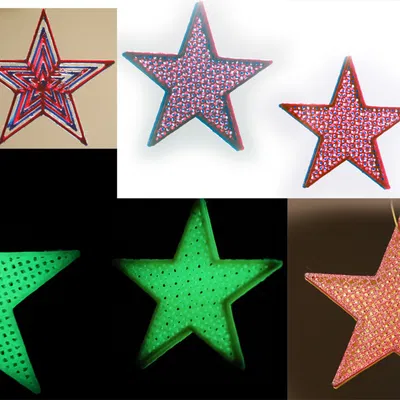 Ngôi Sao Hiệu Ứng Moiré Trang Trí Giáng Sinh Mùa Đông