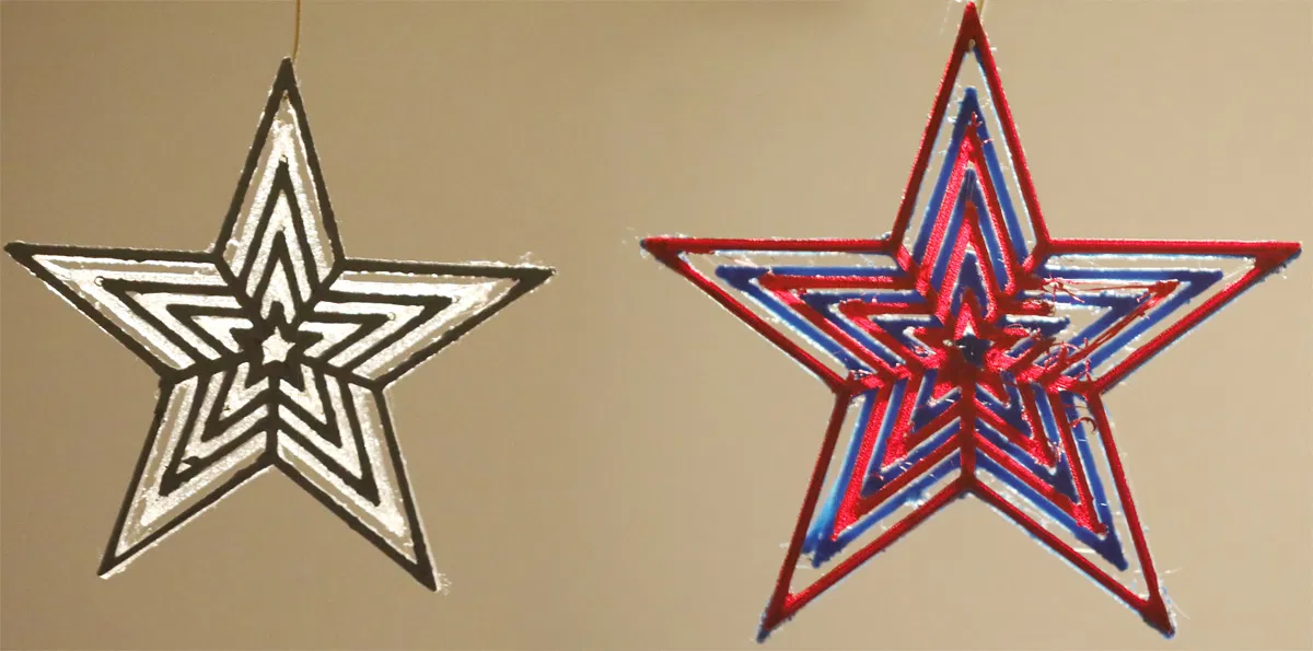 Ngôi Sao Hiệu Ứng Moiré Trang Trí Giáng Sinh Mùa Đông - Image 4