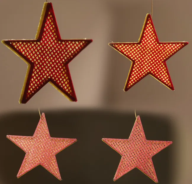 Ngôi Sao Hiệu Ứng Moiré Trang Trí Giáng Sinh Mùa Đông - Image 5