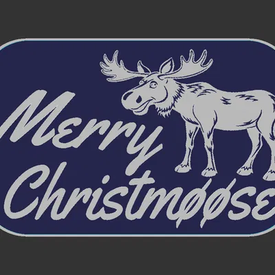 Biển báo Merry Christmoose