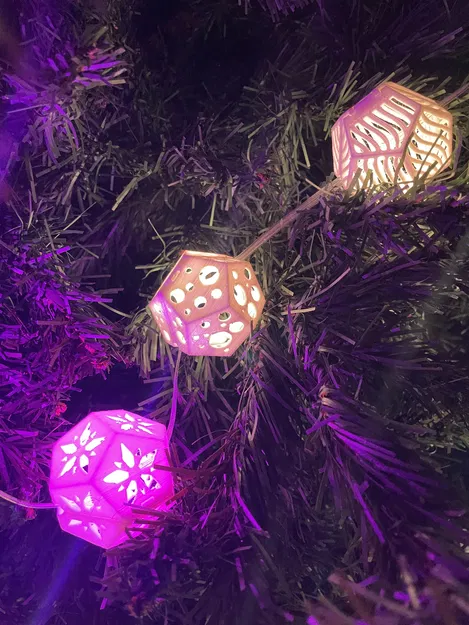 Đồ Trang Trí Đèn Mùa Đông Hình Khối Mười Hai Mặt - Image 2