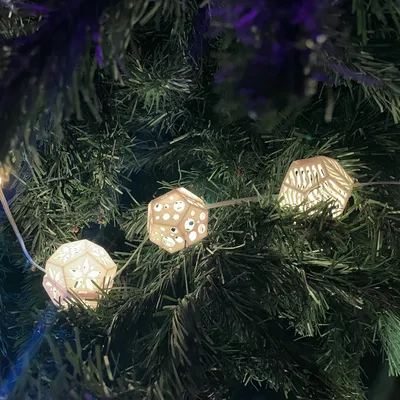 Đồ Trang Trí Đèn Mùa Đông Hình Khối Mười Hai Mặt