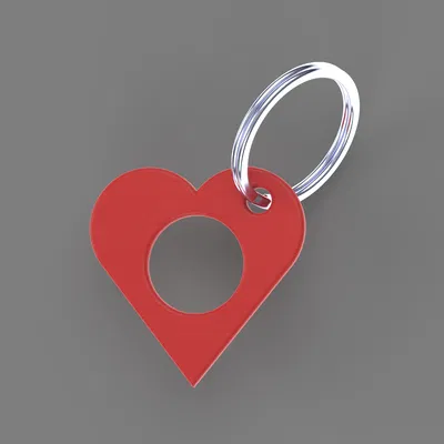 Móc Khóa Trái Tim Tối Giản (45mm)