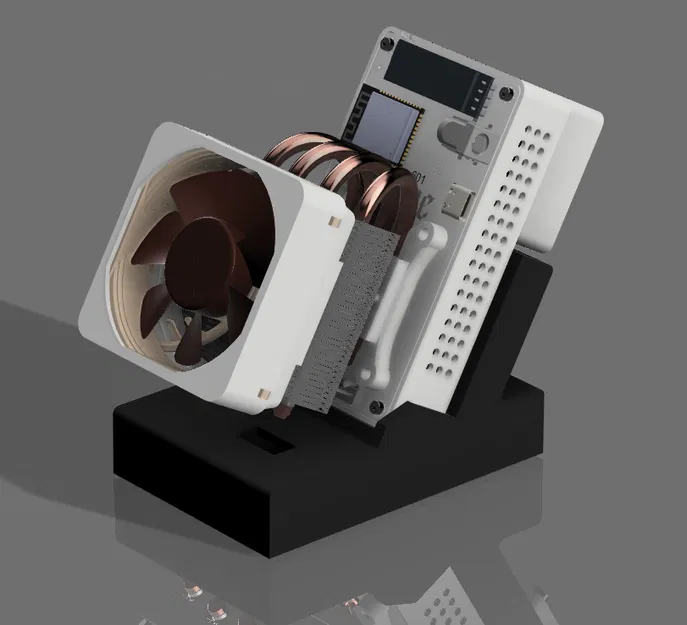 Vỏ Case và Đế Tản Nhiệt Tối Giản cho BitAxe Gamma 601 - Image 1