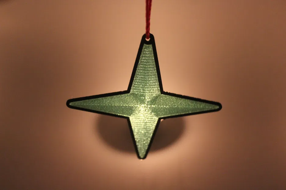 Đồ trang trí hình ngôi sao | Kiểu kính màu | Đa màu, trong mờ - Image 4