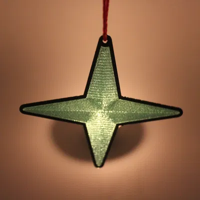 Đồ trang trí hình ngôi sao | Kiểu kính màu | Đa màu, trong mờ