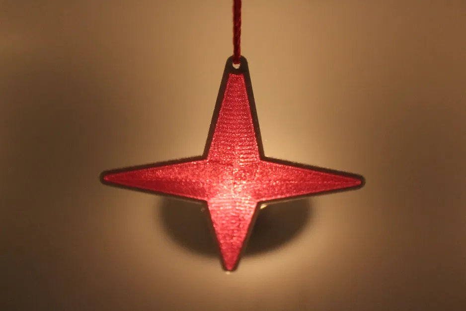 Đồ trang trí hình ngôi sao | Kiểu kính màu | Đa màu, trong mờ - Image 5