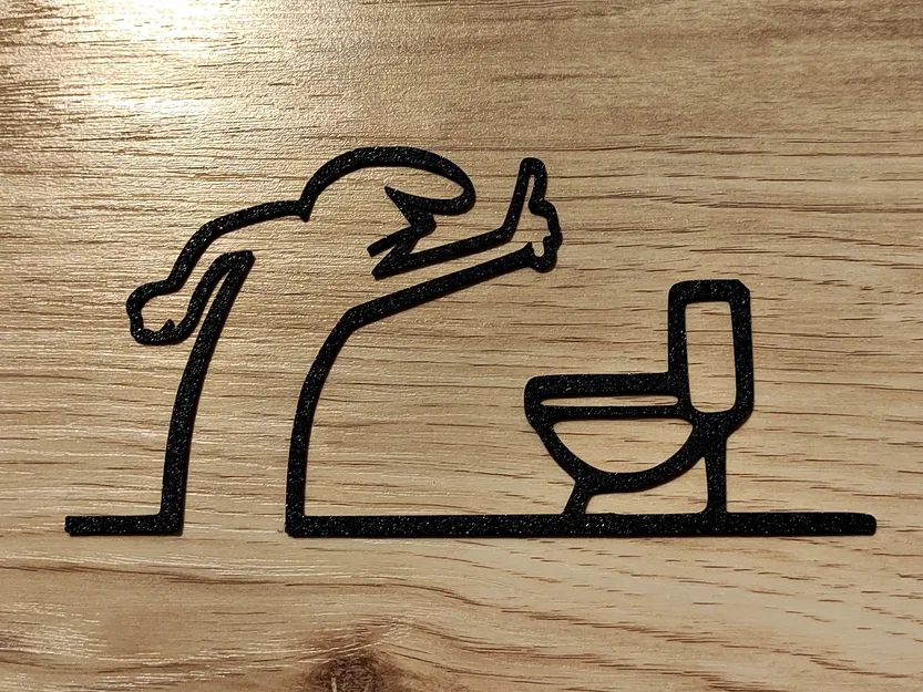 Móc Treo Cửa Nhà Vệ Sinh "WC" Vui Nhộn – La Linea Balum 146 - Image 1