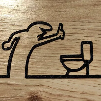 Móc Treo Cửa Nhà Vệ Sinh "WC" Vui Nhộn – La Linea Balum 146