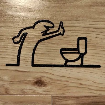 Móc Treo Cửa Nhà Vệ Sinh "WC" Vui Nhộn – La Linea Balum 146