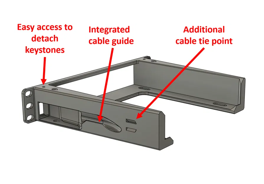 Giá đỡ rack 10" Lenovo ThinkCentre Tiny có ổ cắm Keystone - Image 2