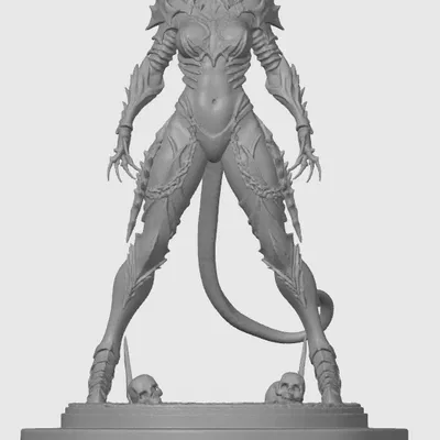 Mô hình Warhammer mèo-girl 31