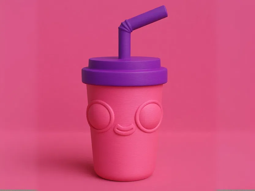 Ly "Mặt Cười" có Ống hút - Image 1