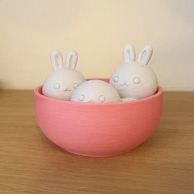 Thỏ Ngọc Đáng Yêu Trong Tô