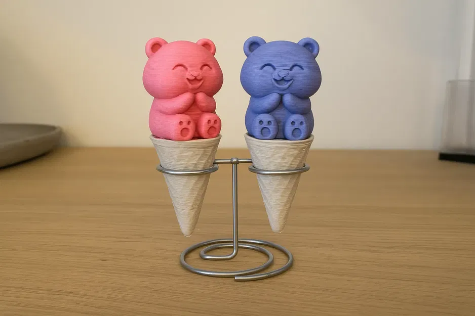 Ly Kem Gấu (Bộ 2 cái) (Nhiều màu) - Image 2