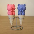 Ly Kem Gấu (Bộ 2 cái) (Nhiều màu) - Thumbnail 2
