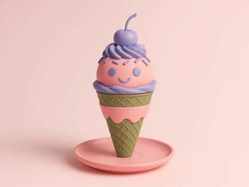 Cây Kem Vui Vẻ Với Cherry - Image 1