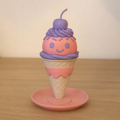 Cây Kem Vui Vẻ Với Cherry