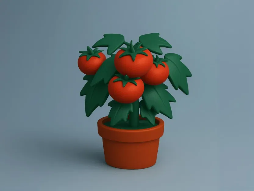 Mô Hình Cây Cà Chua Nhỏ Xinh Trong Chậu - Image 1
