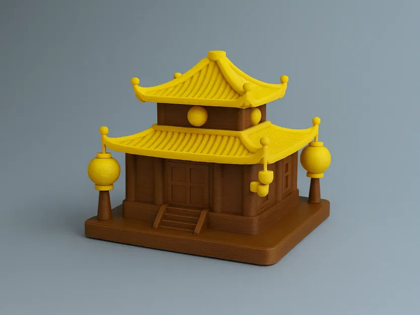 Mô Hình Nhà Kiểu Chùa - Image 1