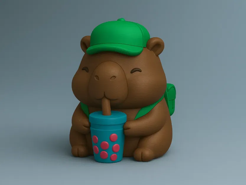 Mô hình Capybara Nhâm Nhi Trà Sữa - Image 1