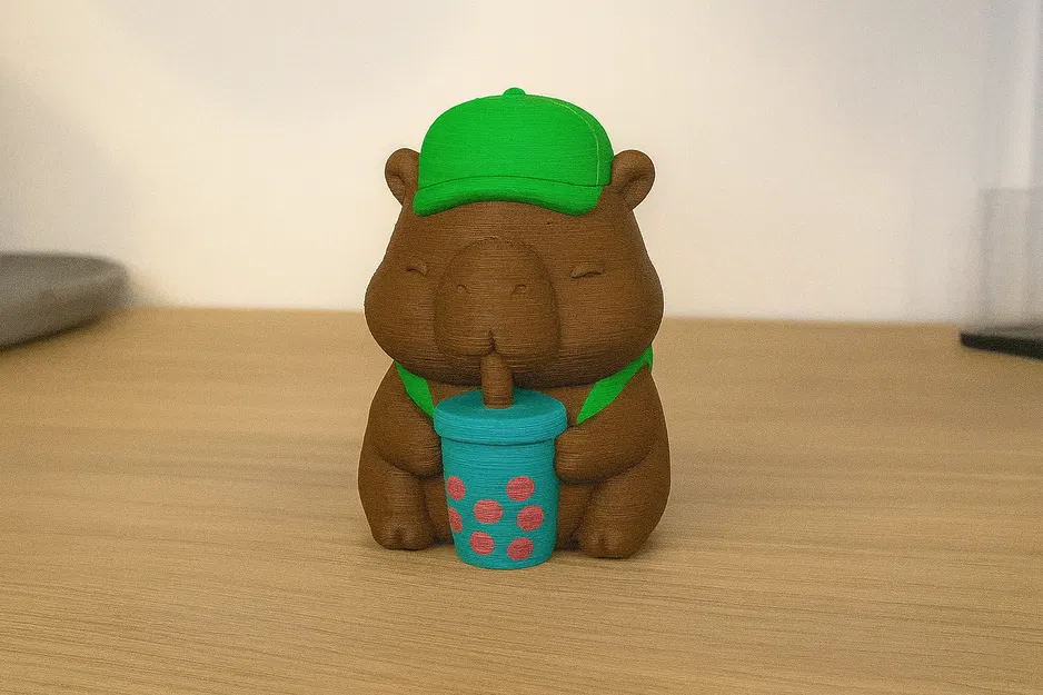 Mô hình Capybara Nhâm Nhi Trà Sữa - Image 2