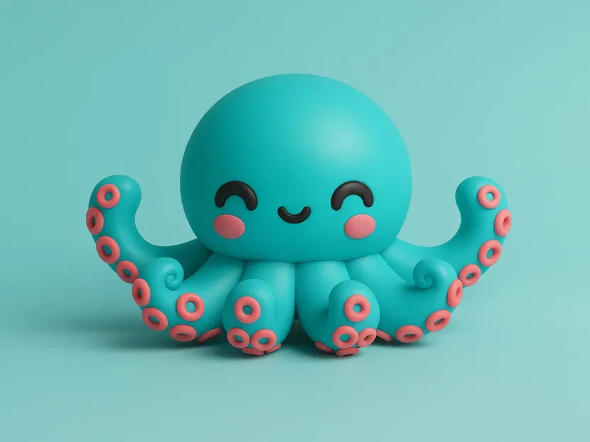 Mô Hình Bạch Tuộc Kawaii Dễ Thương - Image 1