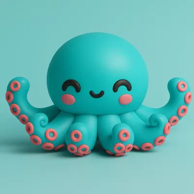 Mô Hình Bạch Tuộc Kawaii Dễ Thương