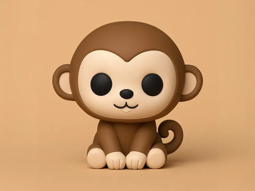 Mô Hình Khỉ Chibi Kawaii Dễ Thương - Image 1