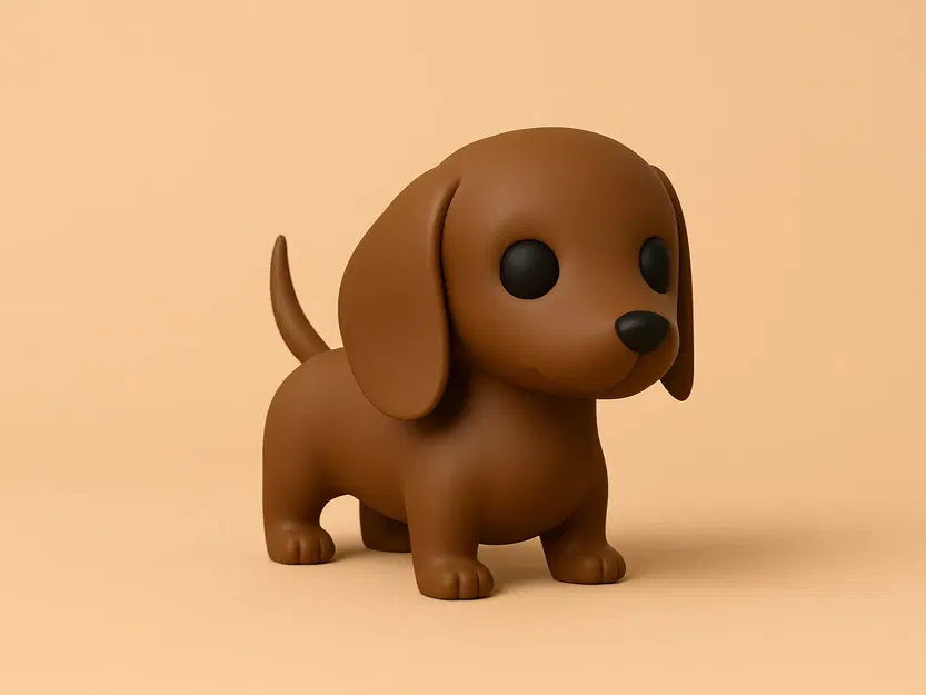 Mô Hình Chó Dachshund Kawaii Dễ Thương - Image 1