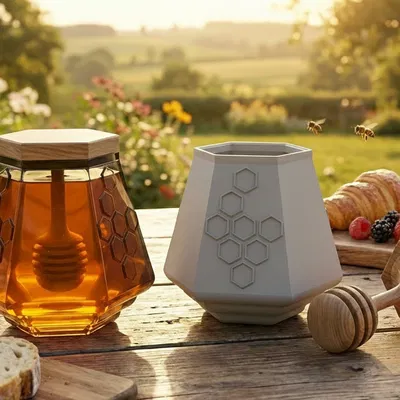 Lọ Mật Ong Hình Lục Giác