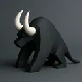 Tượng Bò Sừng - Phong Cách Tối Giản Nghệ Thuật - Thumbnail 1