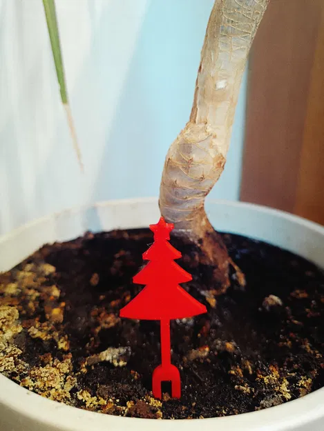 Cọc Cây Thông Noel 3D; Cọc Trang Trí Chậu Cây Hình Cây Thông Noel - Image 1